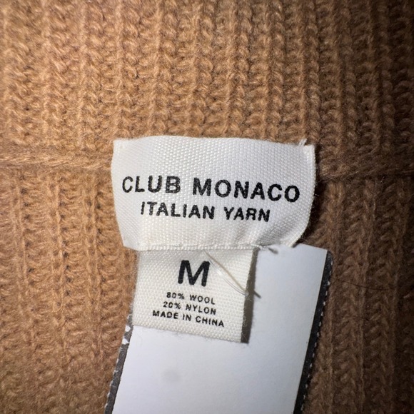 Club Monaco Mens M Shawl Collar Cardigan Sweater Italian Wool Elbow Patches $348 - Picture 2 of 13